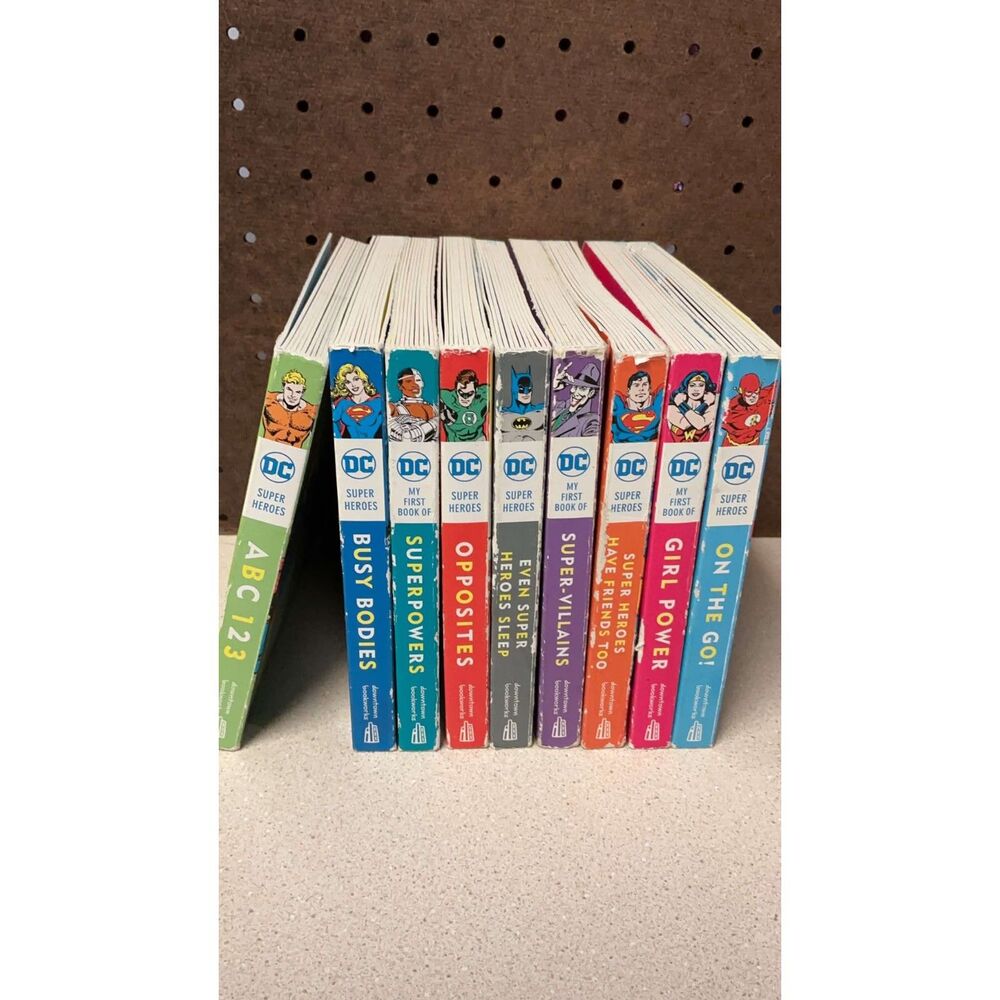 DC Super Heros Preschool Board Books  Collections 9 Book Lot